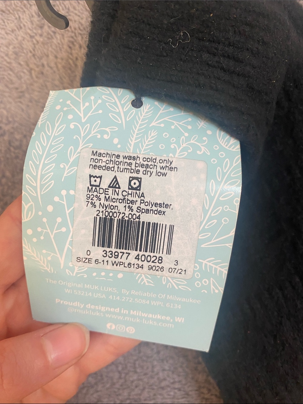 ✨NWT Black MUK LUKS Women's Boot Socks designed for a super soft and cozy fit! - Picture 4 of 5